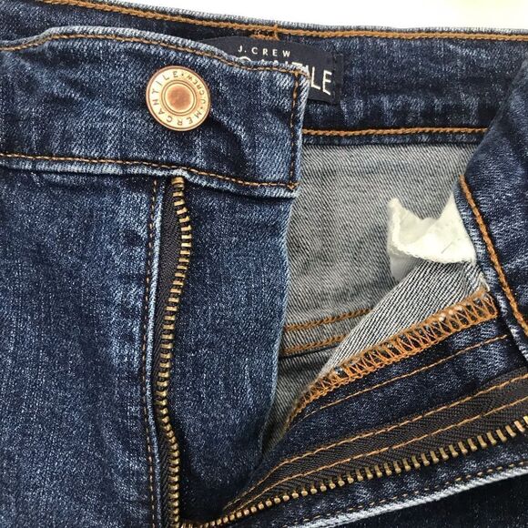 J. Crew Mercantile Blue Medium Wash Raw Hem Denim Mini Skirt - Picture 12 of 14